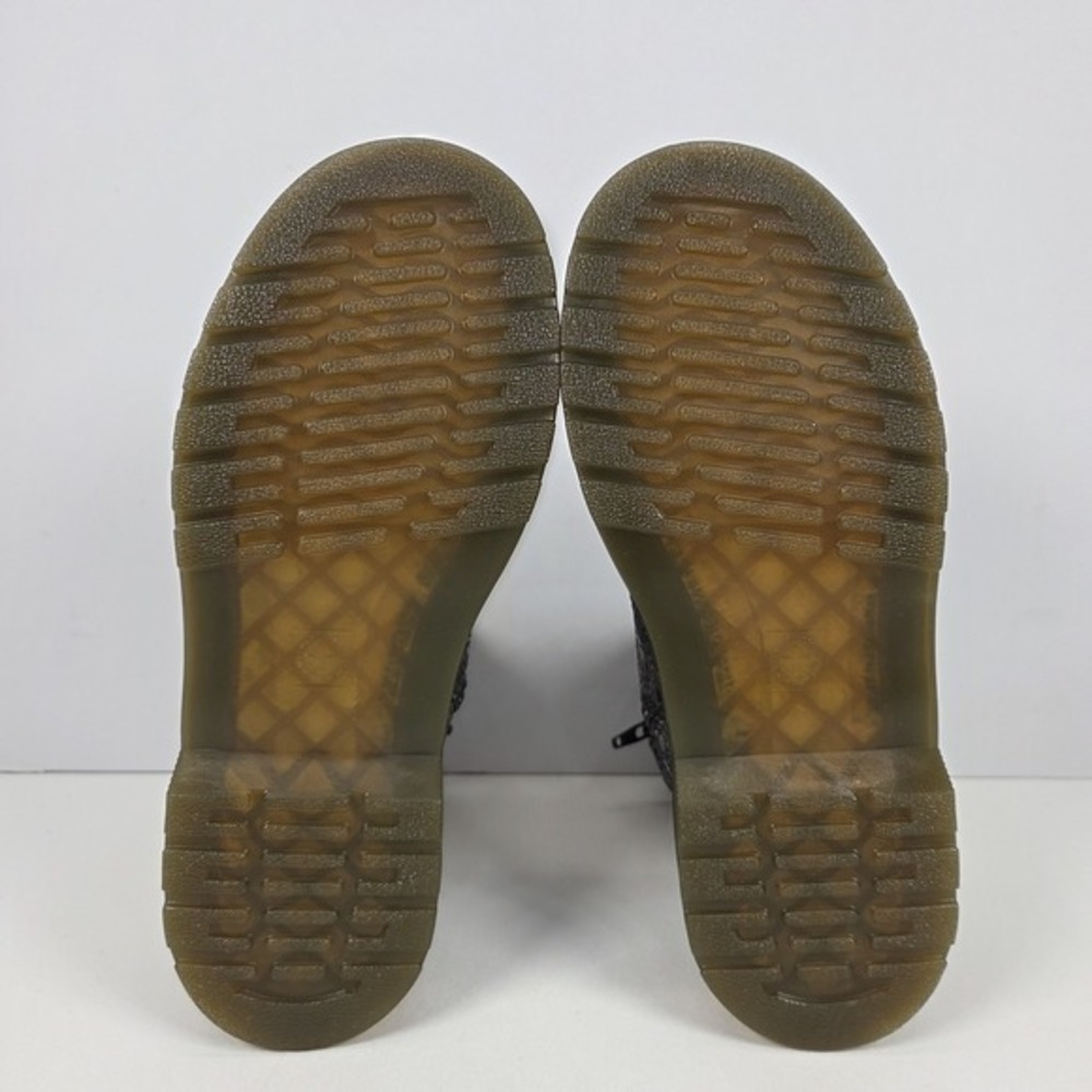 Dr. Martens Boots Disco Crinkle Black 1460 Y Combat Zip  US Size 6 Girls 5 Boys - Picture 10 of 16
